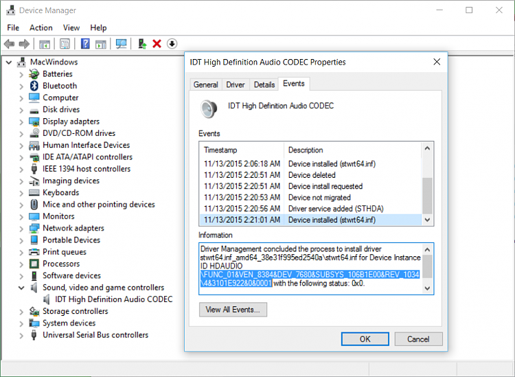 Sigmatel high definition audio codec windows 10 download